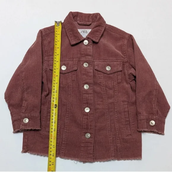 ZARA KIDS Dusty Pink Corduroy Jacket Size 5